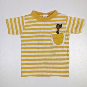 Vtg Donmoor T-shirt Boys Sz 2-3T Richard Scarry Yellow Stripe Lowly Worm